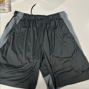 Nike Men's Black and Gray Athletic Shorts